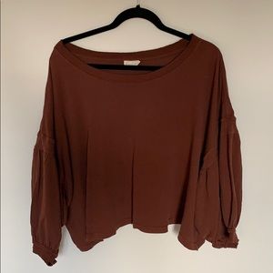 Free people red-brown shirt
